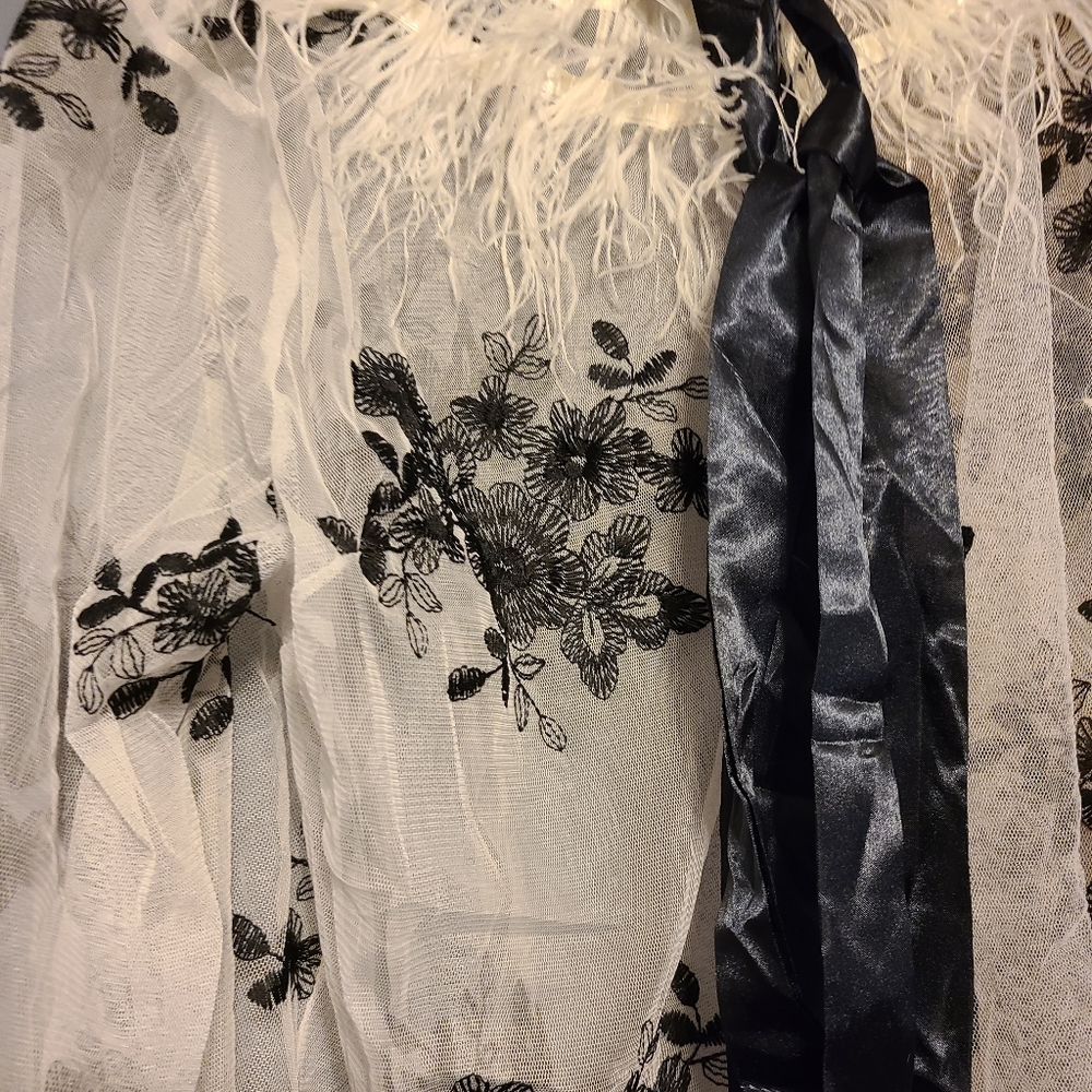 Black and white blouse